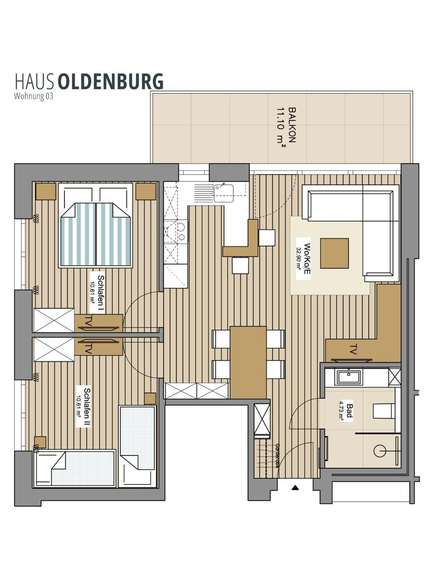 Haus Oldenburg - Wohnung 3 Mit Balkon Wangerooge Εξωτερικό φωτογραφία